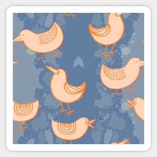 Goofy Birds Blue Sticker